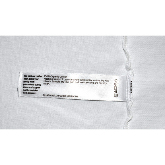 A2 NEW EILEEN FISHER White Organic Cotton Crew Neck Short Sleeve T Shirt Size XL - Picture 4 of 4